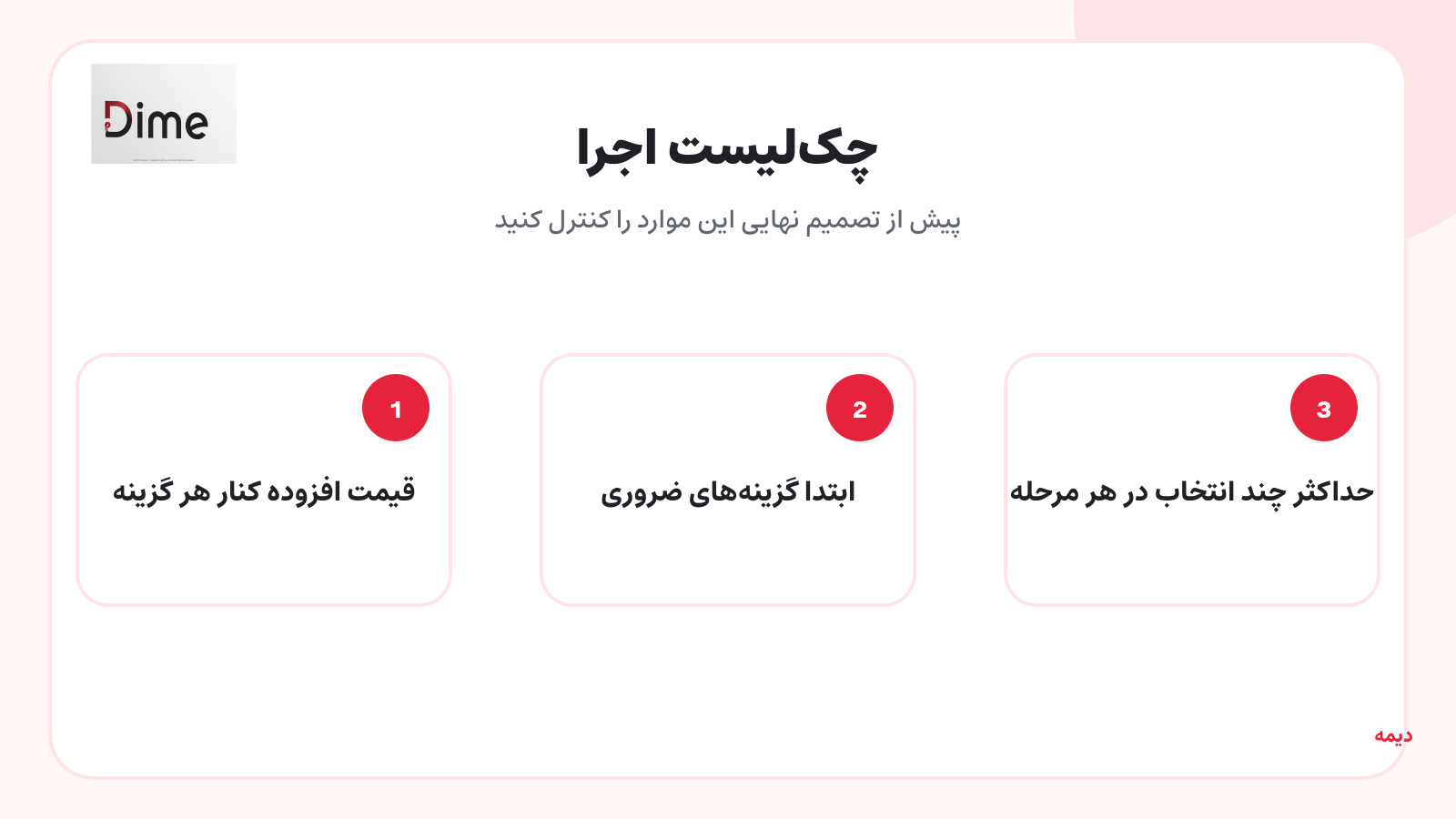 قیمت افزوده کنار هر گزینه